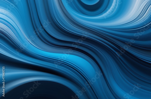 Fluid art illustration blue backgound © Nina