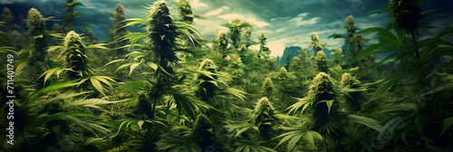 Marijuana plantation, CBD medicinal marijuana photo