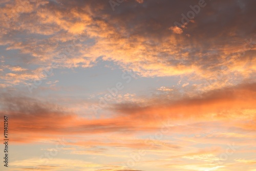 Fototapeta Naklejka Na Ścianę i Meble -  Picturesque view of beautiful sky at sunset