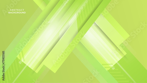 Green geometric wallpaper background. Dynamic shape composition. 3D vector graphic illustration.