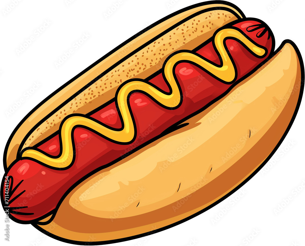 Simple Cartoon Hotdog Simple Cartoon Hotdog