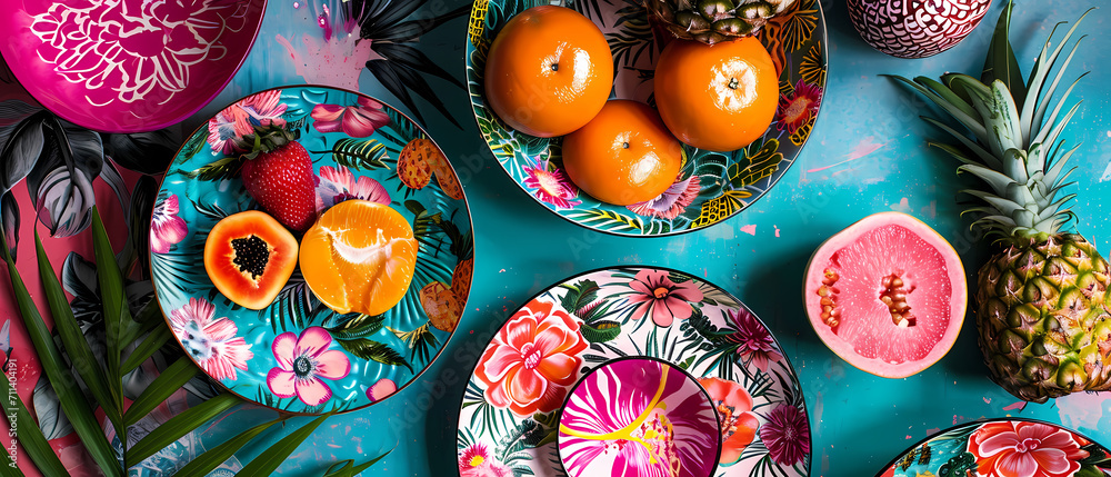 Fototapeta premium Tropical Temptations: Exploring the Exotic World of Tropical Fruits 