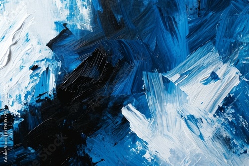 Abstract blue art painting background. Modern art. Contemporary art