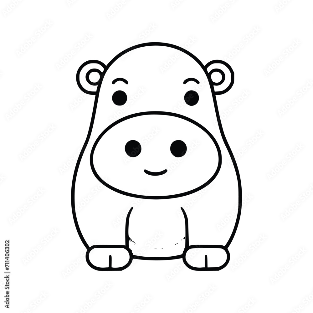 Hippo wild animal icon vector EPS Hippo wild animal icon vector EPS