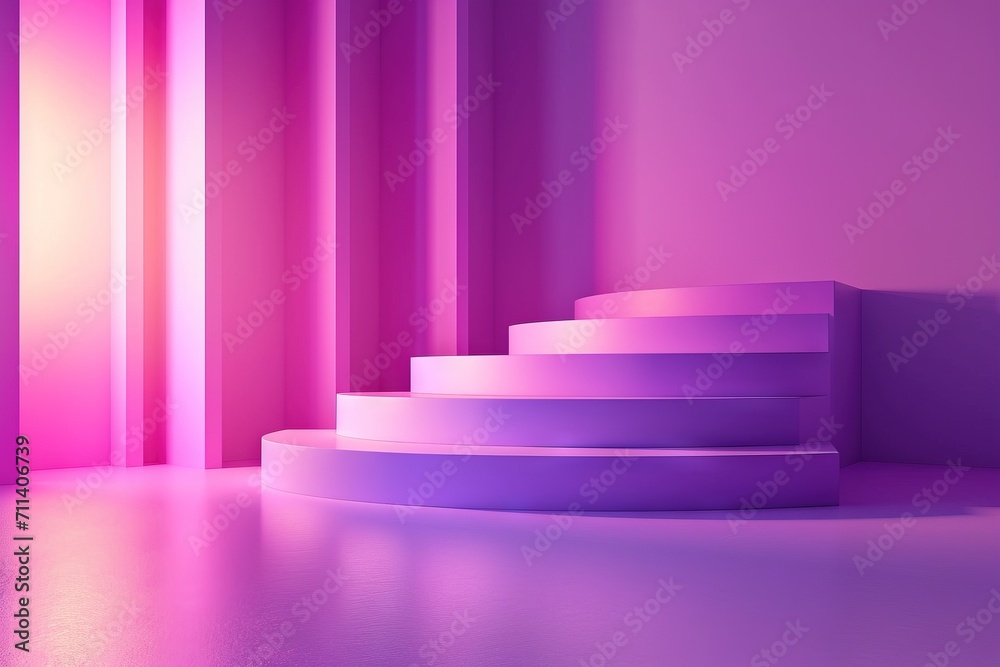 Obraz premium Minimalist luxury abstract violet, very peri, future dusk colorful pantone gradients. Great as a mobile wallpaper, background.