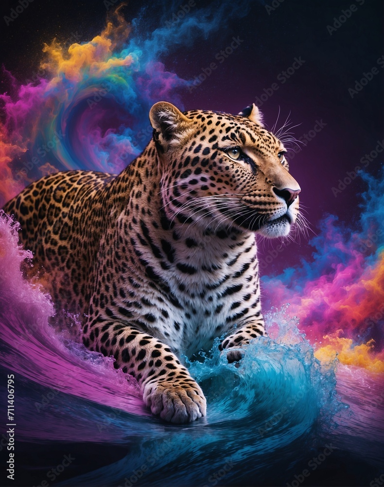 Fototapeta premium portrait of a leopard