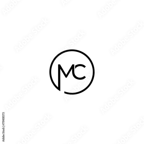 MC logo. M C design. White MC letter. MC, M C letter logo design. Initial letter MC linked circle uppercase monogram logo. M C letter logo vector design. MC letter logo design five style.	
