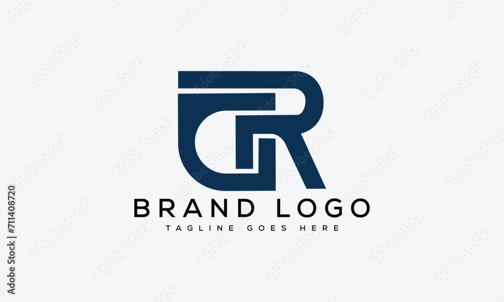 letter GR logo design vector template design for brand. letter GR logo design vector template design for brand.
