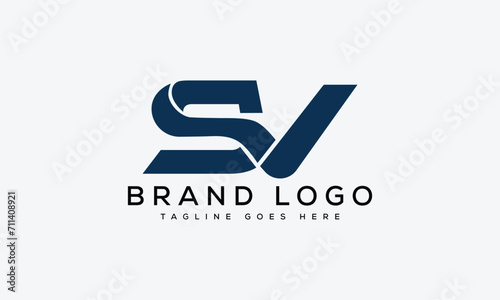 letter SV logo design vector template design for brand.