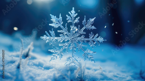 Winter's Delicate Beauty: Enchanting Close-ups of Natural Snowflakes
