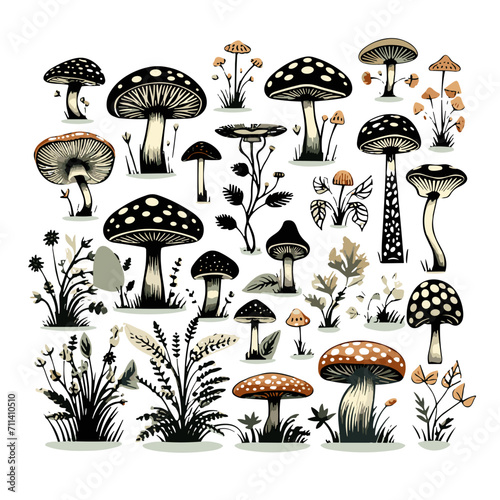 mushroom svg, mushroom png, mushroom illustration, mushroom vector, mushroom, mushroom clipart, jungle svg, forest, t shirt ,mushroom, fungus, nature, vector, food, illustration, autumn, isolated, for