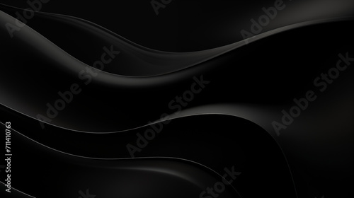 Néon effet flou, vague en mouvement, noir sur fond noir. Pour conception et création graphique, bannière. © FlyStun
