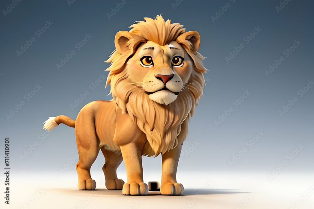 The Cartoon Lion's Royal Pose The Cartoon Lion's Royal Pose