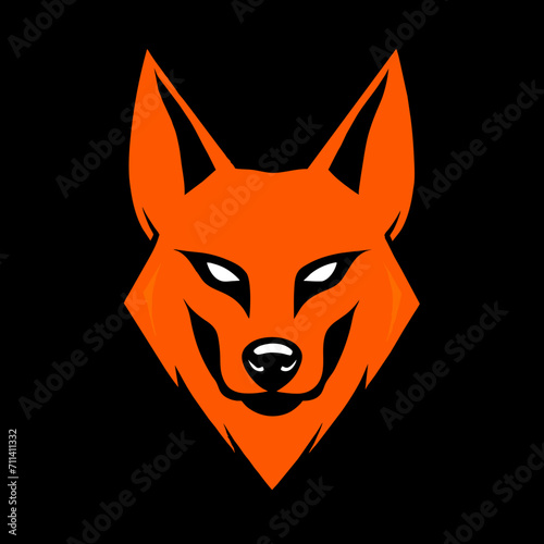 dog head logo design