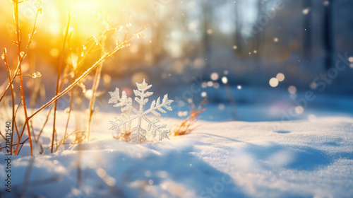 Winter's Wonder: Evoke a Sense of Wonder and Nostalgia with Falling Snowflakes © Graphics.Parasite