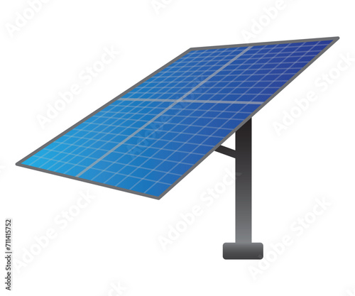 solar panel isolated on transparent, vector illustration