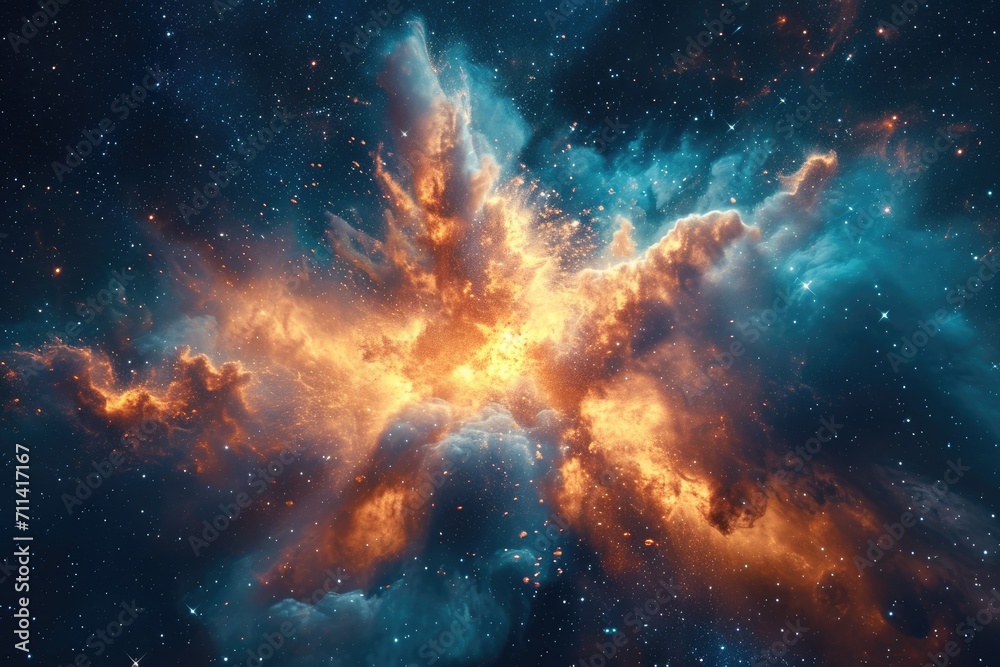 Cosmic Dust Explosion in Space Cosmic Dust Explosion in Space
