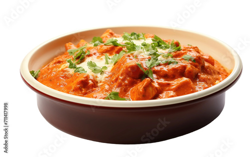 Butter Chicken Straight from India's Heart on White or PNG Transparent Background