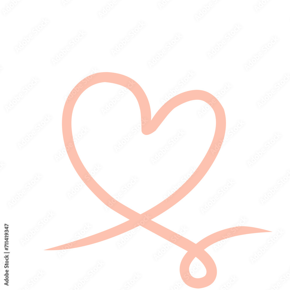 Heart vector. Hand drawn icon. Trendy heart isolated on white background. Useful for web site, greeting card and Valentine's day. Creative art sketch, modern concept. Vector illustration