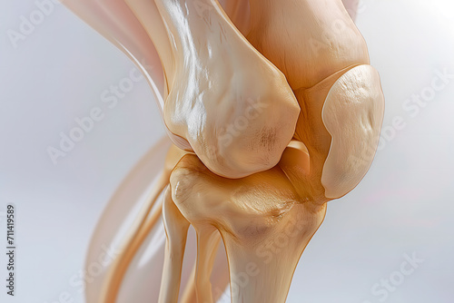 Realistic Human Knee Cap Bone 3D Model photo