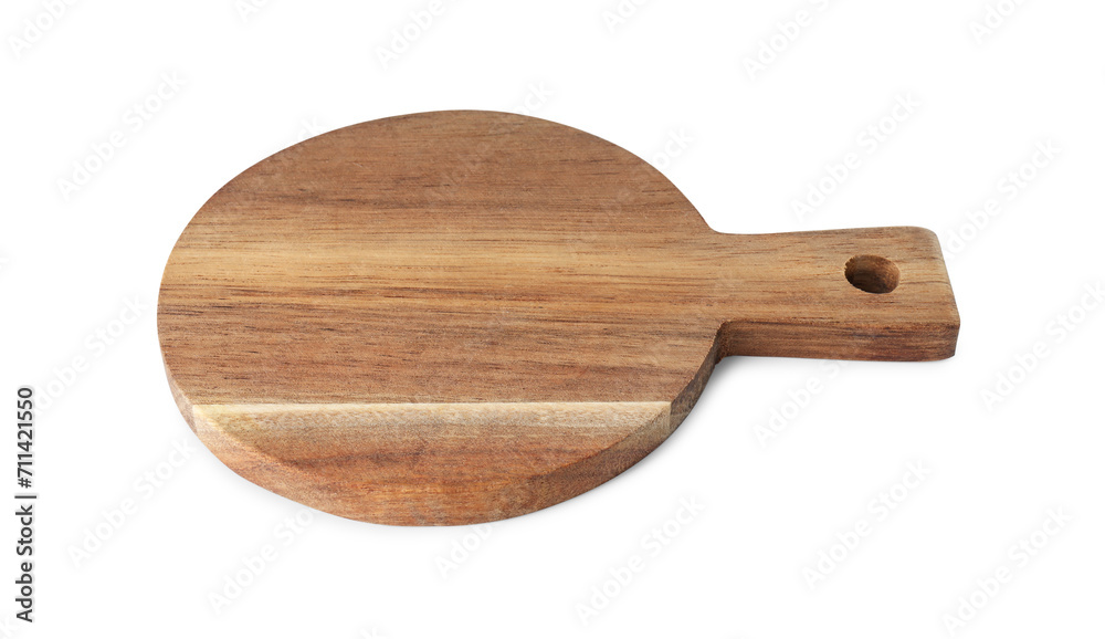 One wooden cutting board isolated on white One wooden cutting board isolated on white