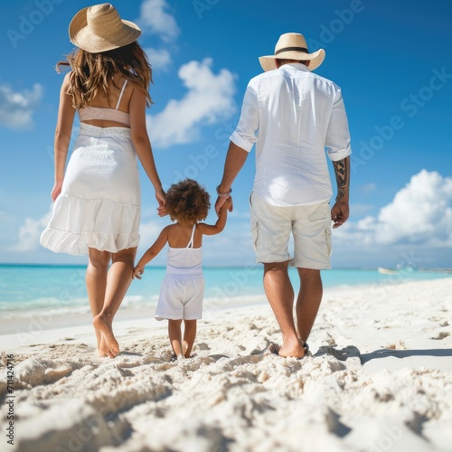 White summer clothing famil...