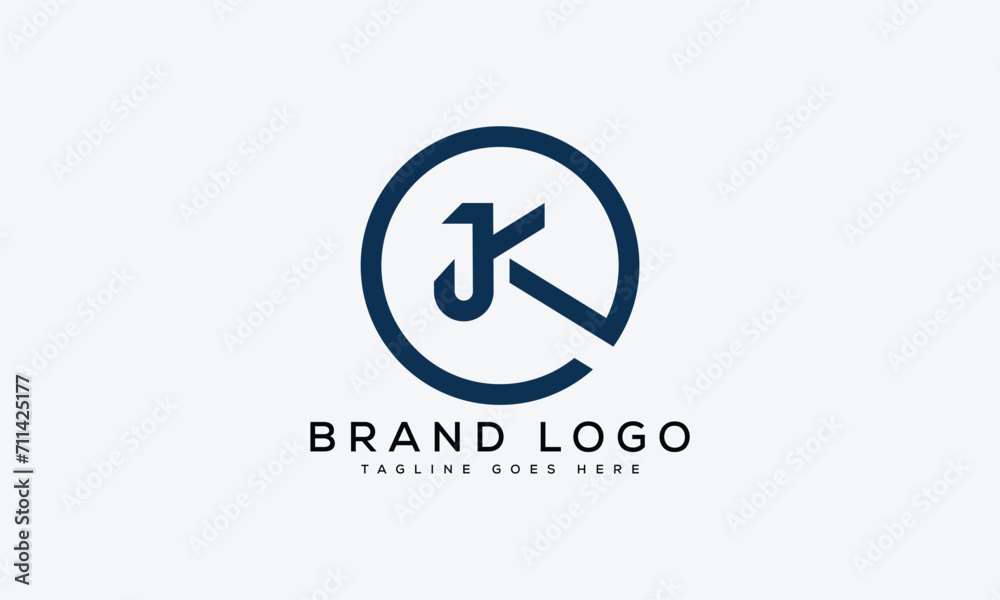 letter JK logo design vector template design for brand.