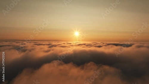 Wallpaper Mural Aerial view high above scenic clouds at sunrise Torontodigital.ca