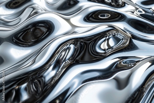 Futuristic Liquid Metal Ripples