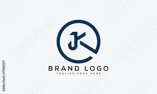 letter JK logo design vector template design for brand.