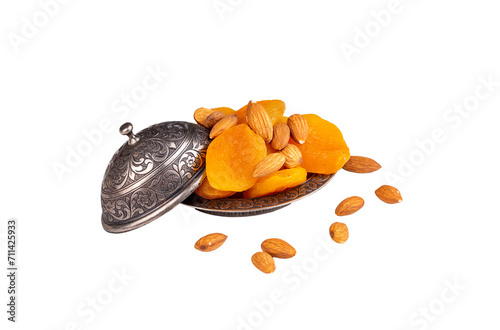 Dried apricot and almond on...