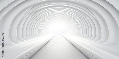 Presentation white studio background for product empty gray room shadows light reflection tunnel
