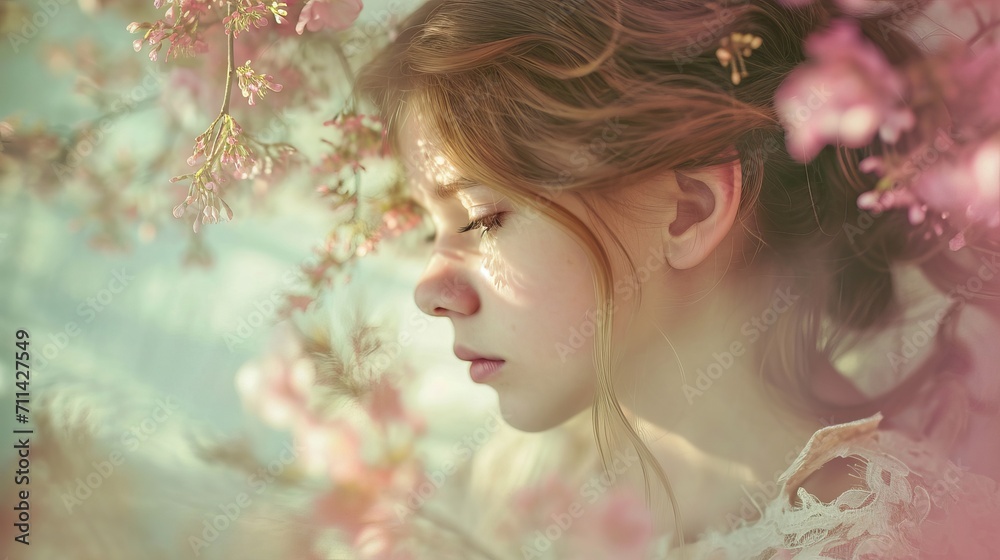 Ethereal portrait of a young woman Ethereal portrait of a young woman