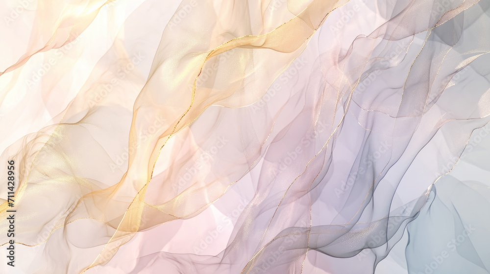 Abstract shape shadow silk pastel luxury background