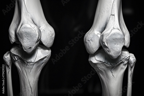 Knee Bone Structure In MRI Or X-Ray, Realistic Knee Anatomy Model photo