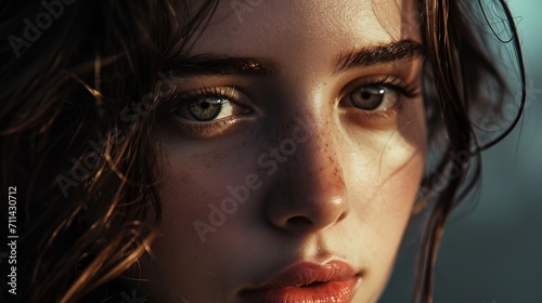 Close up portrait of a girl