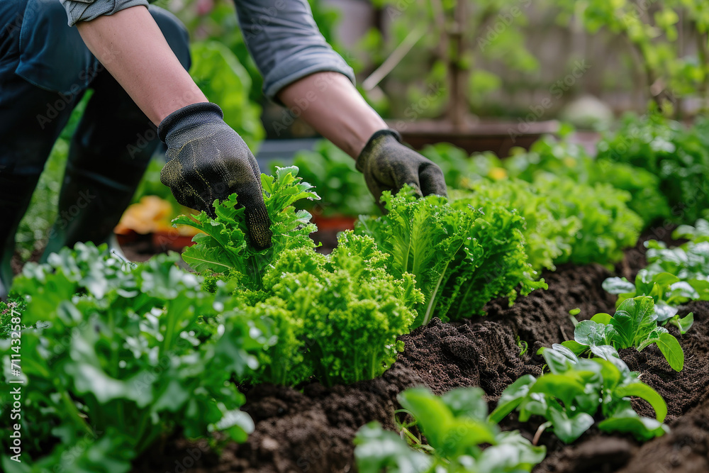 Naklejka premium Captivating Spring Planting Scene, spring art