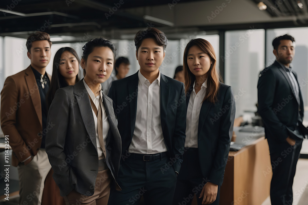 Group of People Standing Together at an Outdoor Event. Generative AI. Group of People Standing Together at an Outdoor Event. Generative AI.