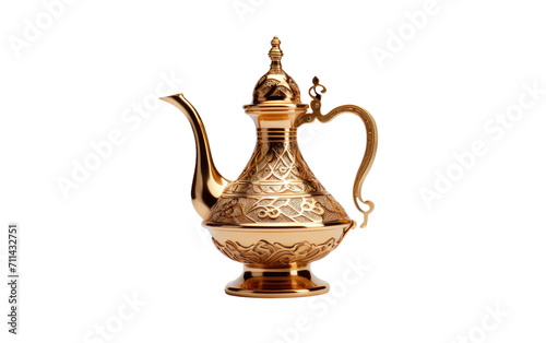 Savoring the Richness of Tradition with the Arabian Dallah Coffee Pot on White or PNG Transparent Background