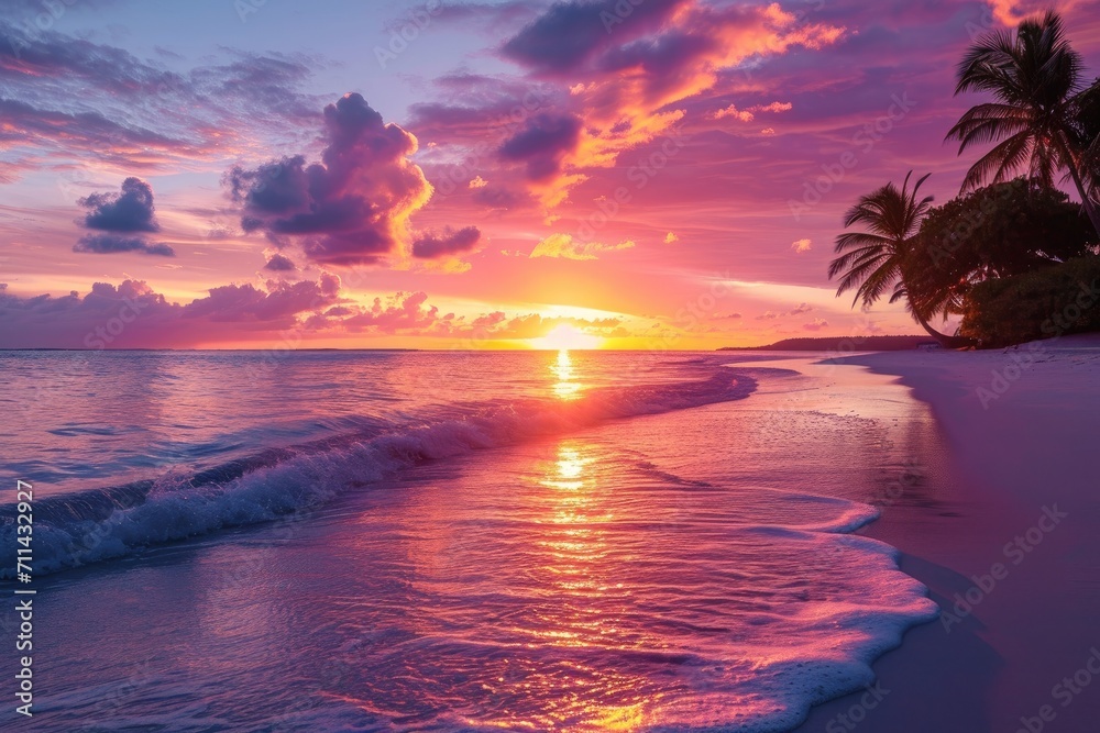 Breathtaking Vibrant Tropical Sunset