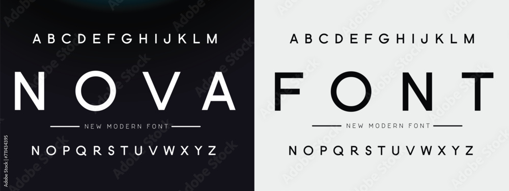 Abstract sci fi modern alphabet fonts. Science fiction typography sport, technology, fashion, digital, future creative logo font. vector illustration - obrazy, fototapety, plakaty 