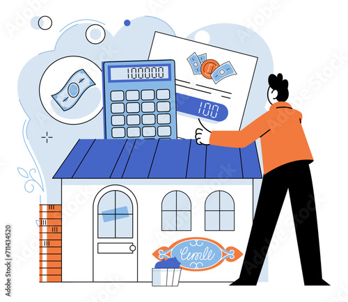 Tax information. Vector illustration. Double checking tax calculations is crucial to avoid errors and penalties Timely payment taxes is necessary to fulfill financial obligations to government
