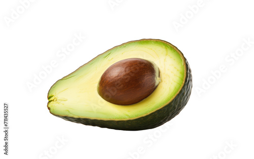 Reveling in the Creamy Splendor of Fresh Avocado on White or PNG Transparent Background