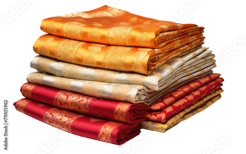 Adorning Elegance with the Timeless Beauty of Banarasi Silk Sarees on White or PNG Transparent Background