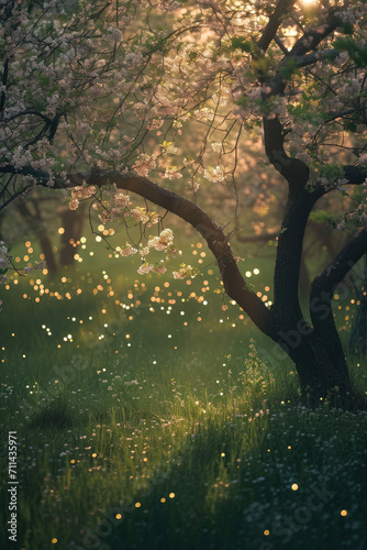 "Enchanted Springtime Woodland", spring art © Dolgren