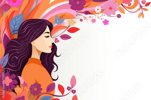 Abstract Woman s day celebration banner design Generative Ai