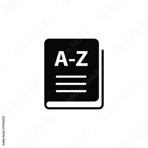 Vocabulary icon vector dictionary icon