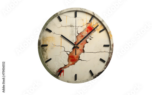 Adorning Walls with the Spirit of the Berlin Wall in a Clock on White or PNG Transparent Background