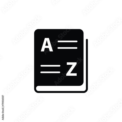 Vocabulary icon vector dictionary icon