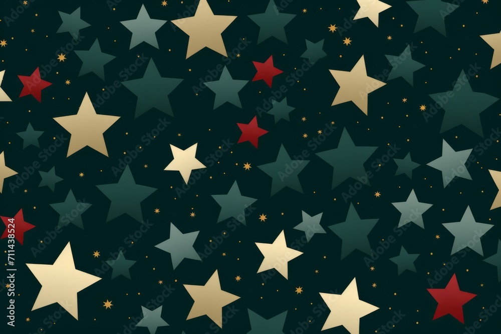  Festive and cozy seamless background adorned with abstract stars, evoking holiday warmth, Generative AI